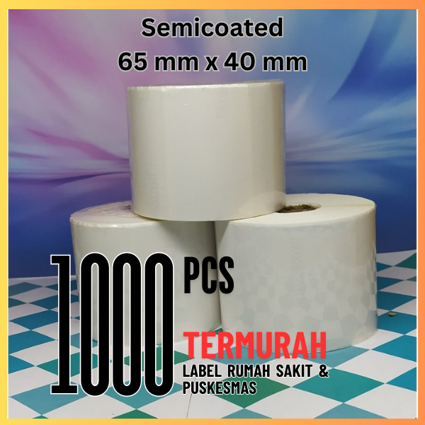 

SC 65x40 ISI 1000 PCS CORE 1 INCH SEMICOATED LABEL STICKER