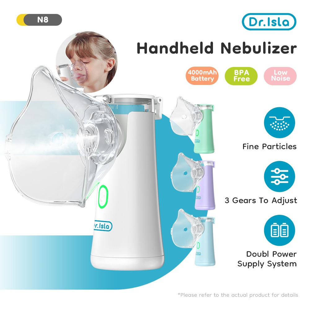Dr.isla Nebulizer Portable Mesh Alat Uap Bantu Pernafasan Asma Inhalasi/alat Nebulizer Anak/Cocok Un