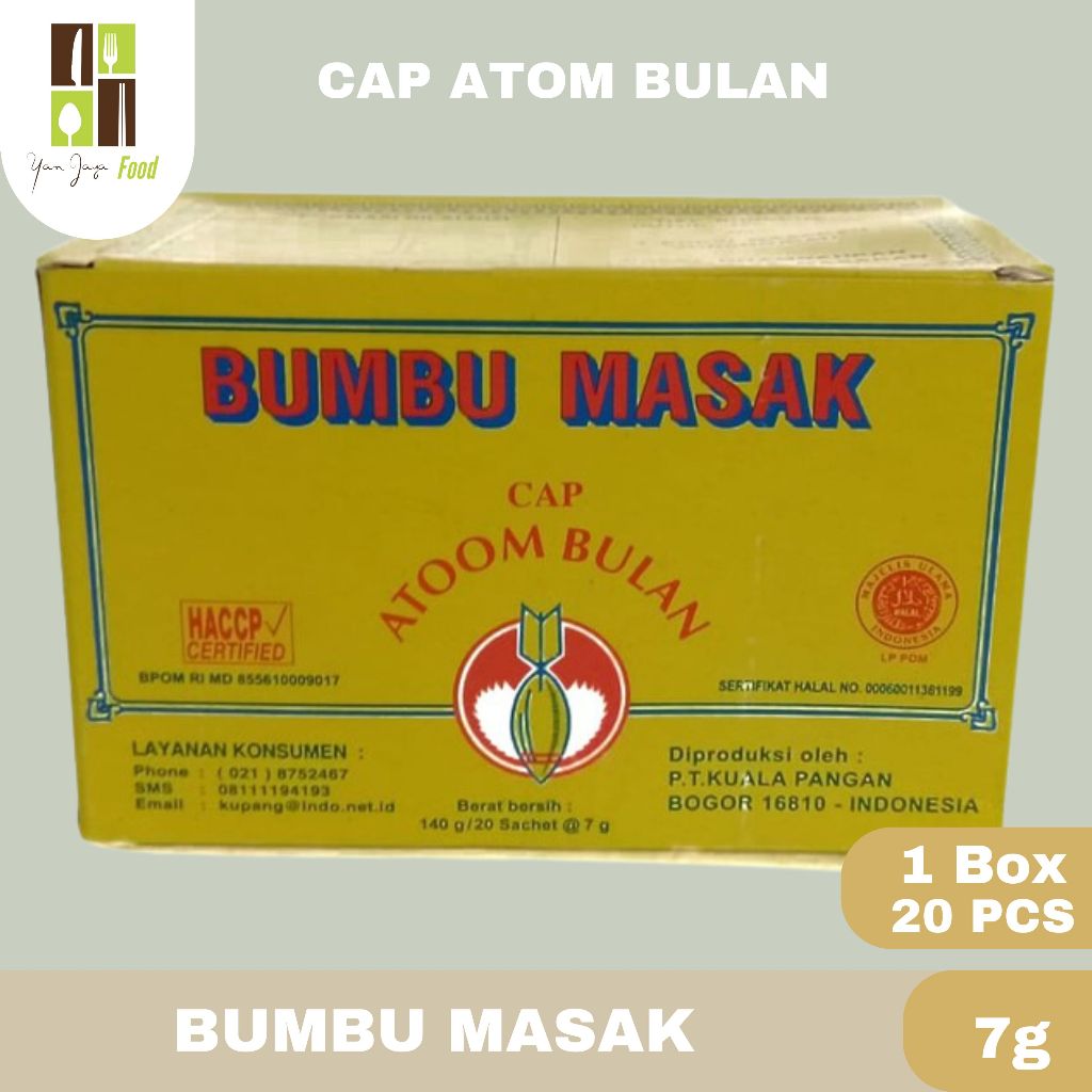

Bumbu Masak Cap Atom Bulan / Seasoning / Penyedap Rasa / Bumbu Atoom Kemasan Box 140g Isi 20 Sachet