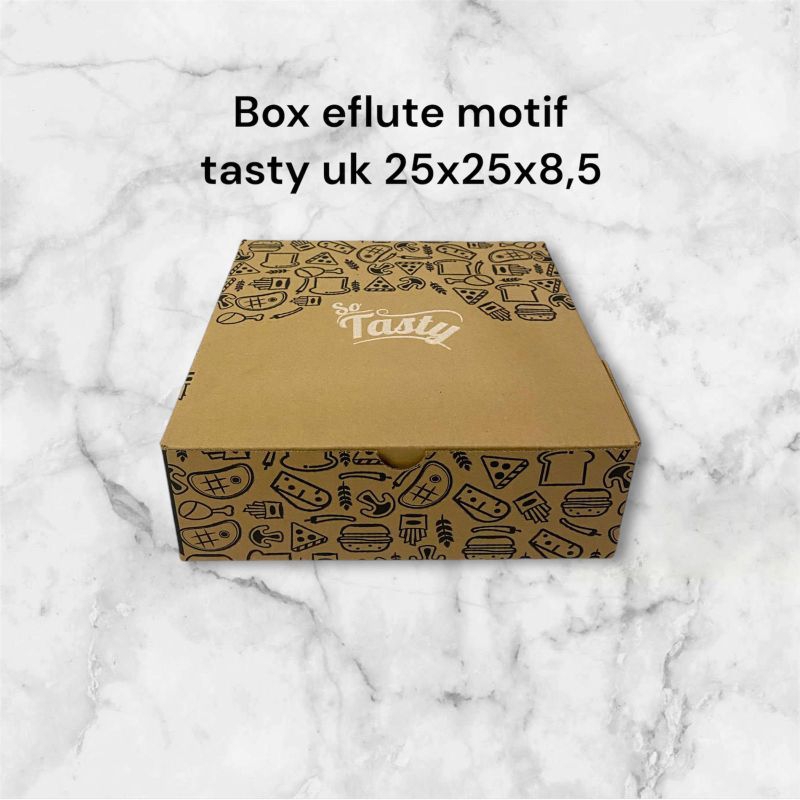

Box eflute motif tasty uk 25x25x8,5 (isi 50pcs)