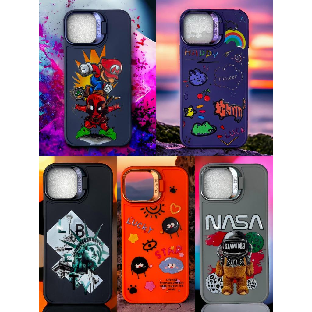SOFT CASE Redmi 12C / Redmi 13C / Redmi A1 / Redmi A2 / Redmi A3 CASING CORAK KARAKTER STAND CAMERA