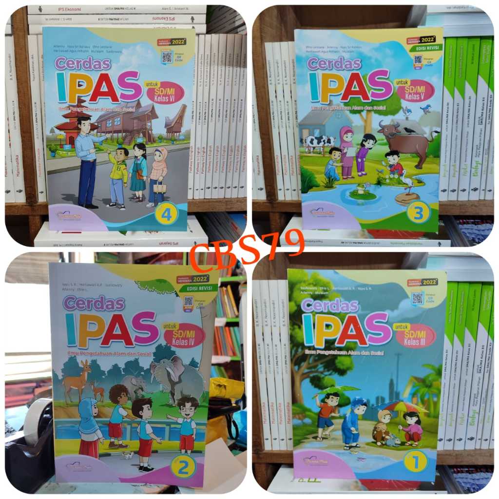 BUKU CERDAS IPAS KELAS 3,4,5,6 SD/MI KURIKULUM MERDEKA PUSTAKA MULIA
