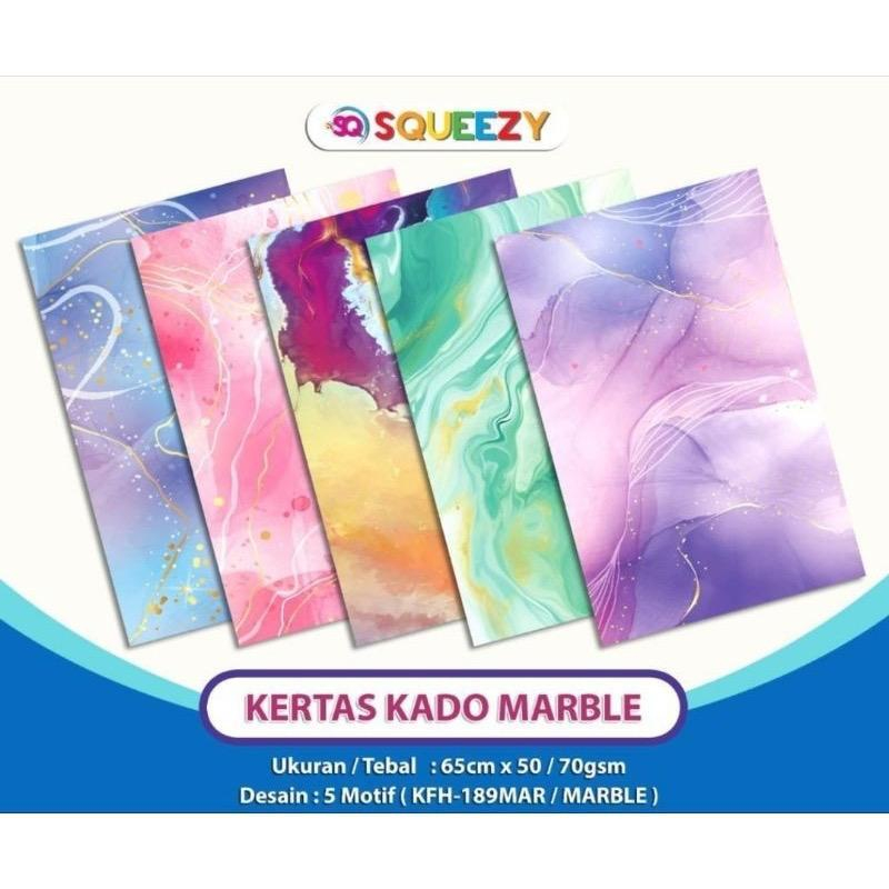 

Kertas Kado HVS MOTIF MARBLE KERTAS KADO WARNA 65x50cm 70gsm Motif