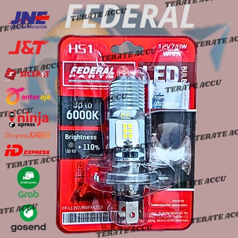 Lampu Motor LED FEDERAL PARTS HS1 Vixion , Scoopy FI 2012-2016 , Athlete, R15 Old ASTRA OTOPARTS