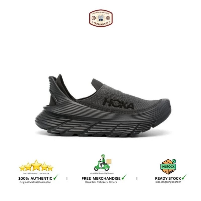 Hoka One One RESTORE TC MEN'S Slip On Shoes - Full Black