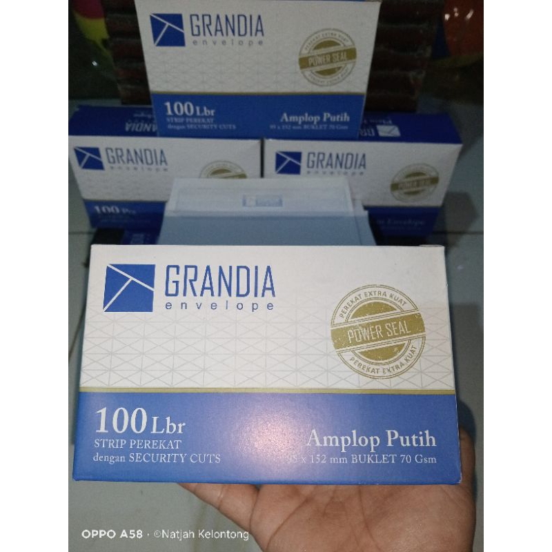 

GRANDIA Amplop Putih Perekat Super Kuat perpack 100pcs