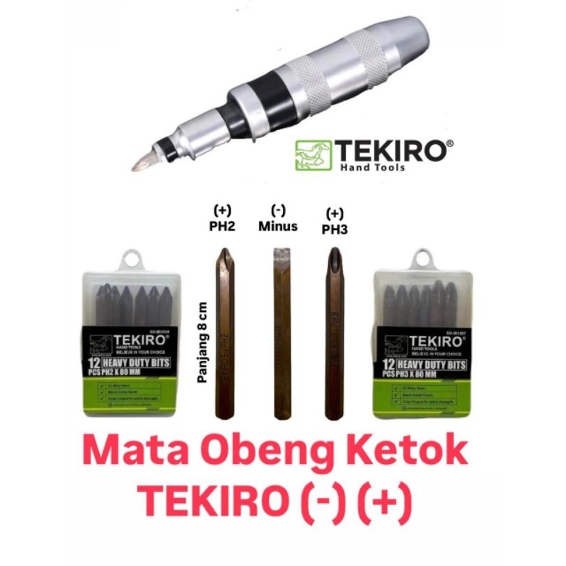 TEKIRO Mata Obeng Ketok Tekiro PH2 PH3 Magnet