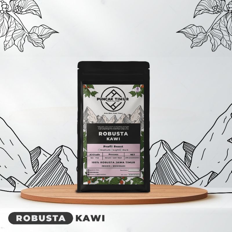 

Kopi Robusta Kawi 250g - PUNCAK TIMUR | 100% Biji Kopi Murni Premium