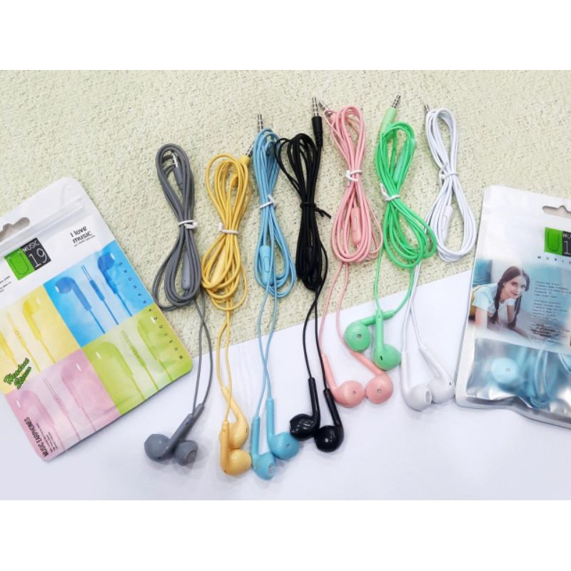 U Music 19 Headset Macaron matte U19 headset stereo/ hansfree U19 macaron mate color hi-fi extra bas