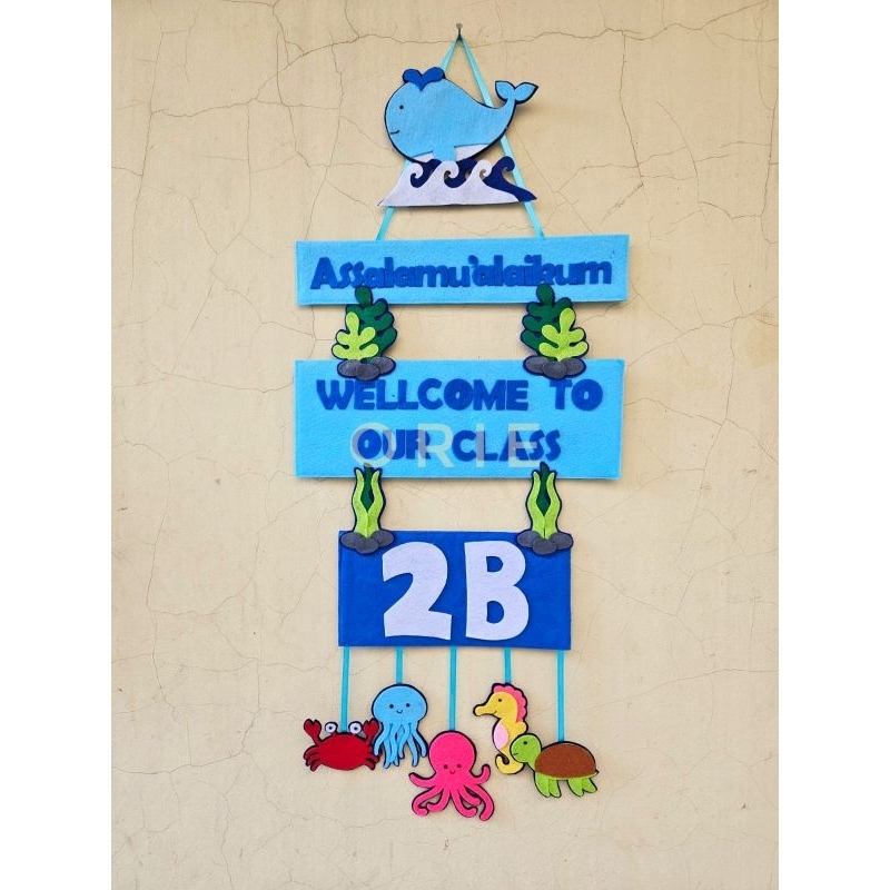 Hiasan Pintu Kelas " Welcome to our class"