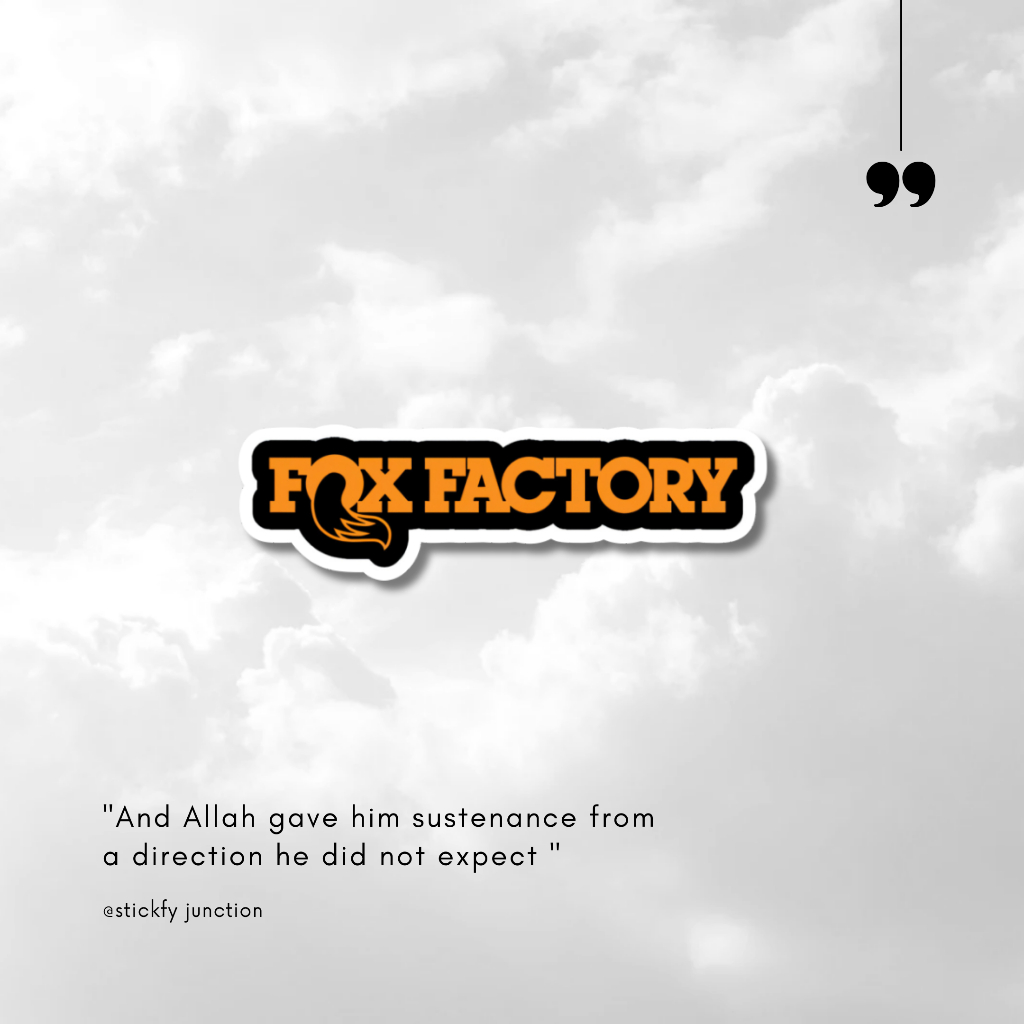 

sticker fox factory / sticker aesthetic / sticker tumblr /stiker premium / stiker hp / stiker laptop / stiker helm / stiker tahan air |SJ | A15
