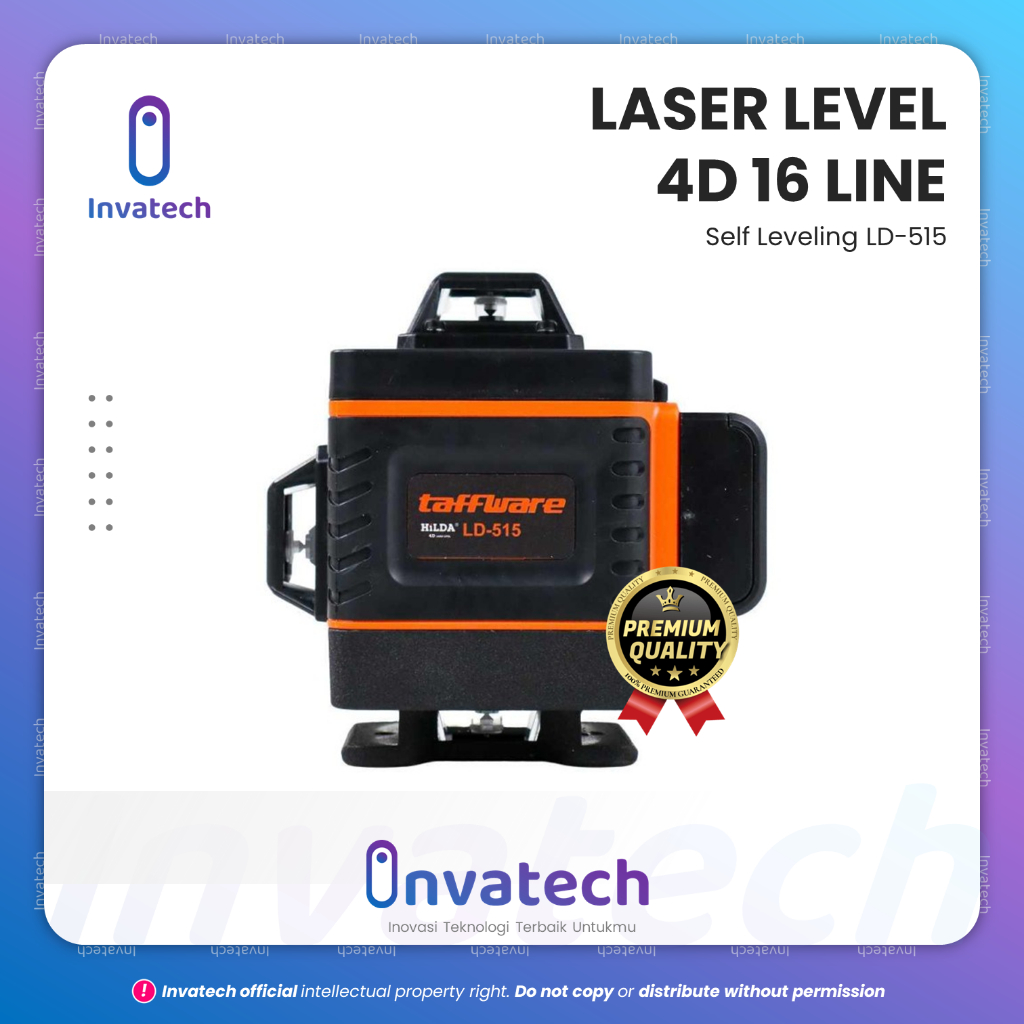 Laser Level 16 Line 4D LD-515 Mesin Self Leveling Hilda Laser 4D 16 Line with Remote LD-515