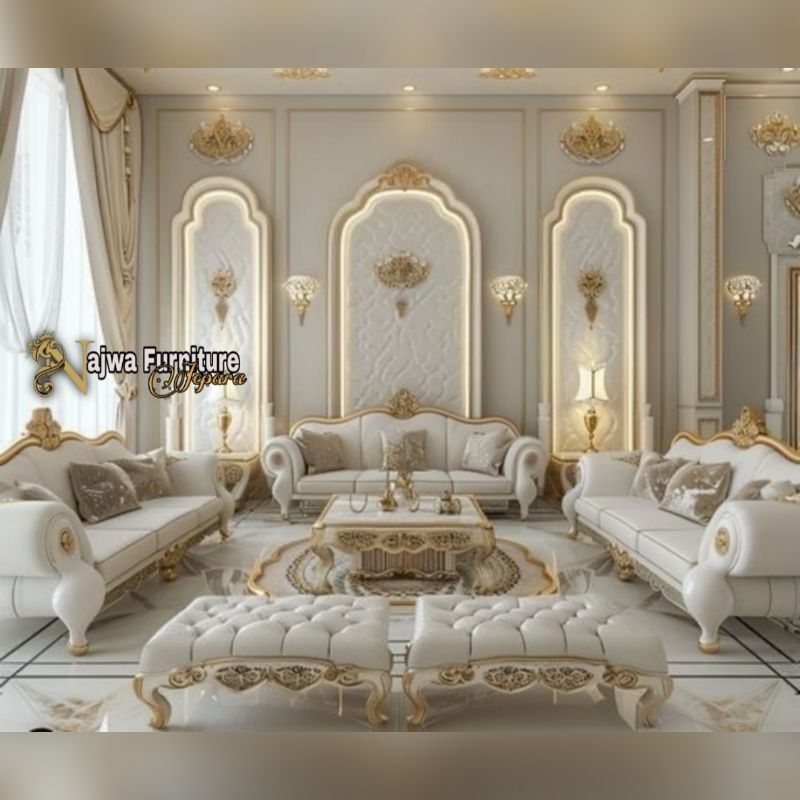 SOFA TAMU LUXURY SOFA RUANG TAMU MEWAH SOFA UKIR MEWAH SOFA LUXURY