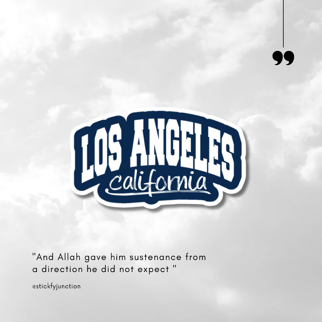 

sticker los angeles california / sticker aesthetic / sticker tumblr /stiker premium / stiker hp / stiker laptop / stiker helm / stiker tahan air |SJ | A51