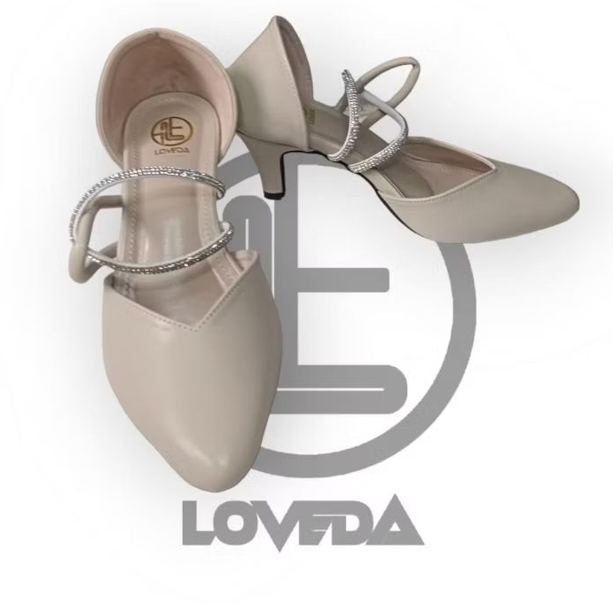 Loveda EA005-B Sepatu Heel Wanita Premium 7 Cm