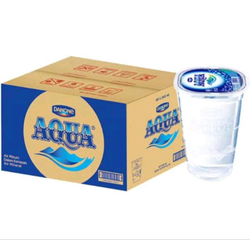 

Aqua Gelas 240ml | PerDus isi 48 gelas