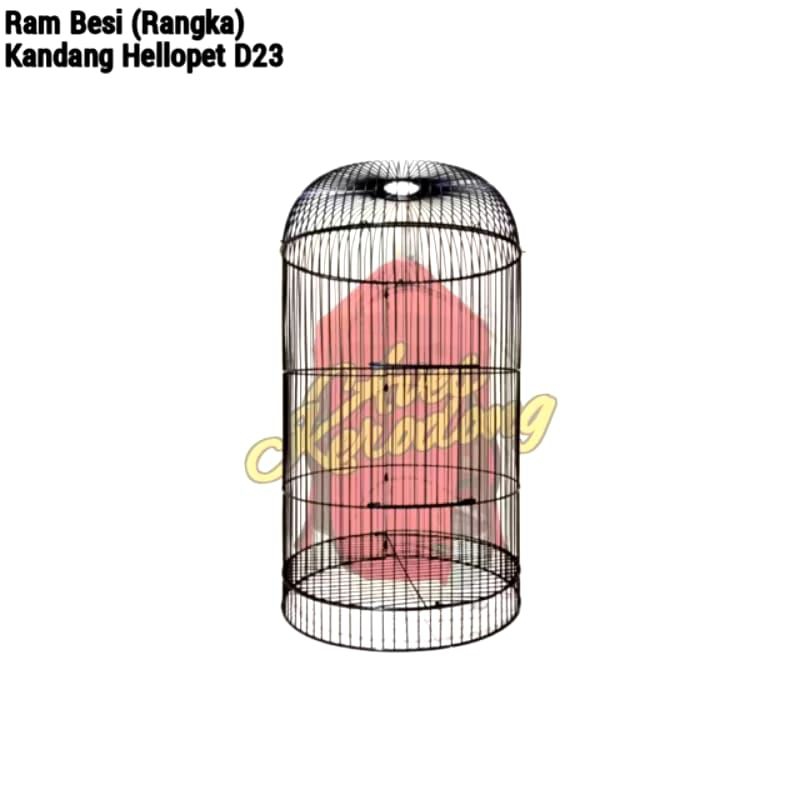 RAM RANGKA BESI SANGKAR KANDANG PLECI HELLOPET DM 23CM