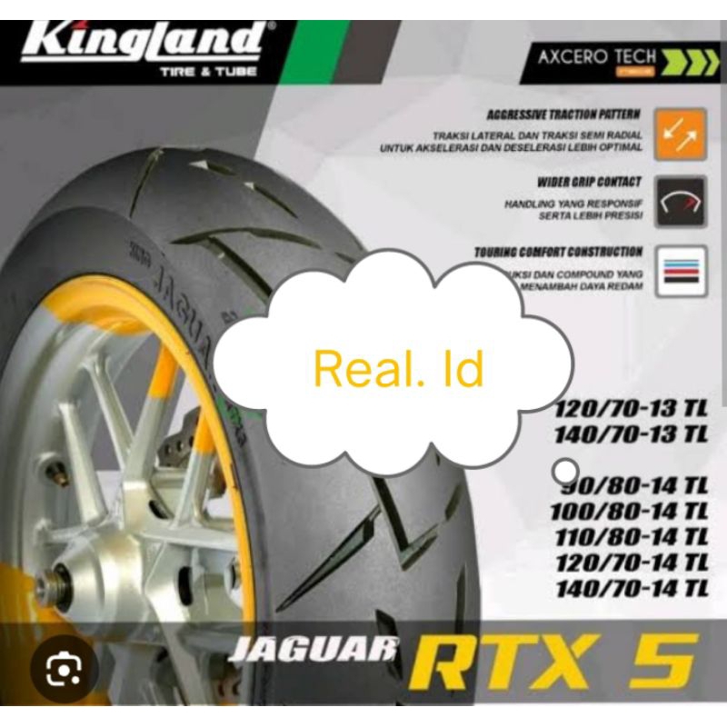 Ban Tubeless KINGLAND RTX-5 Jaguar (140/70-13, 110/80-14, 120/70-13) for N-max, N-max new, Pcx 160, 