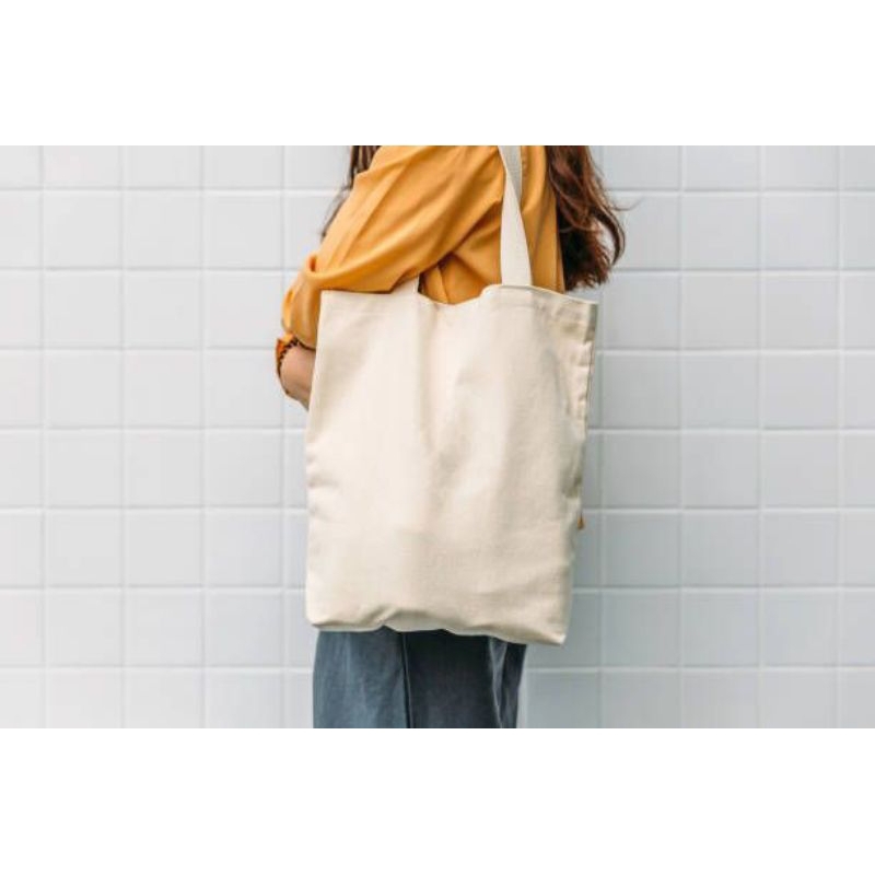 Tote bag polos kanvas blacu tebal premium/Tas Blacu / Tas Murah kanvas/ Tas lukis kanvas Polos Putih