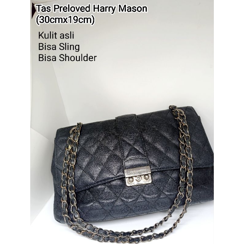 Tas Kulit sling/shoulder wanita Kulit asli Preloved Harry Mason