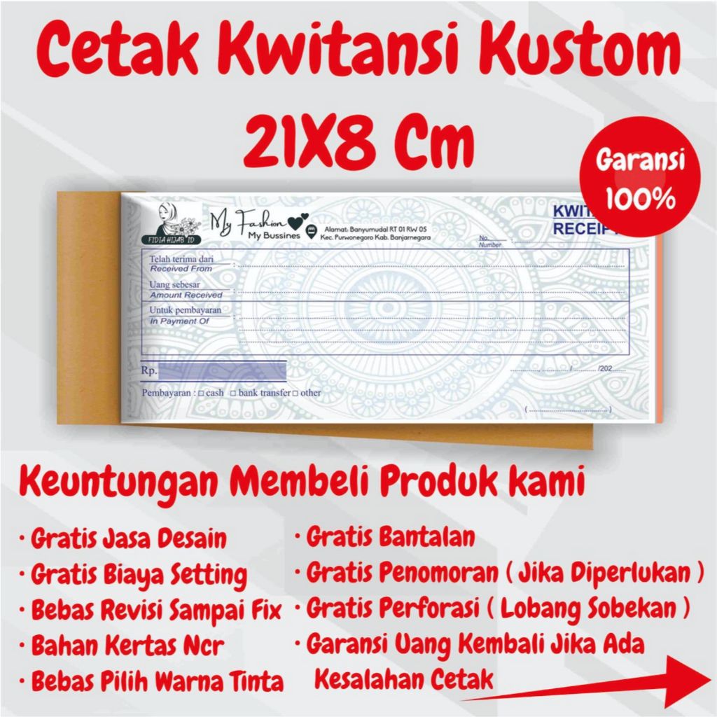 

CETAK KWITANSI PEMBAYARAN CUSTOM 1 PLAY 2 PLAY, UKURAN 21 X 10 CM