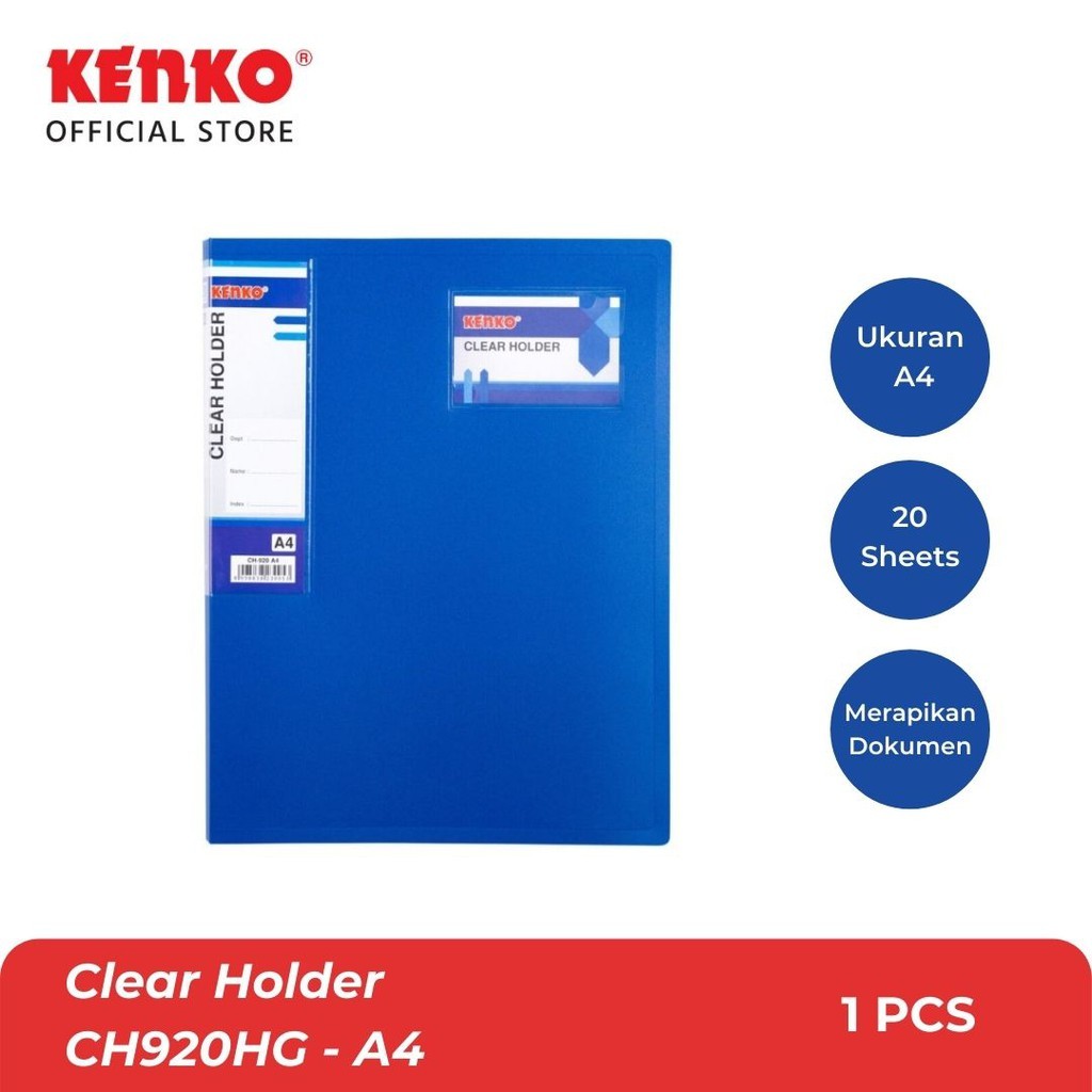 

CLEAR HOLDER / Map File Bening CH920HG - A4 20SH Solid Color KENKO