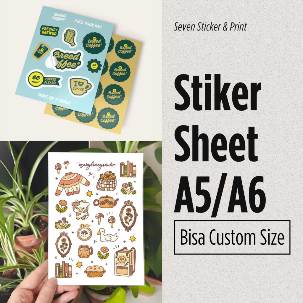 

Sticker Sheet Waterproof ukuran A5/A6/Custom