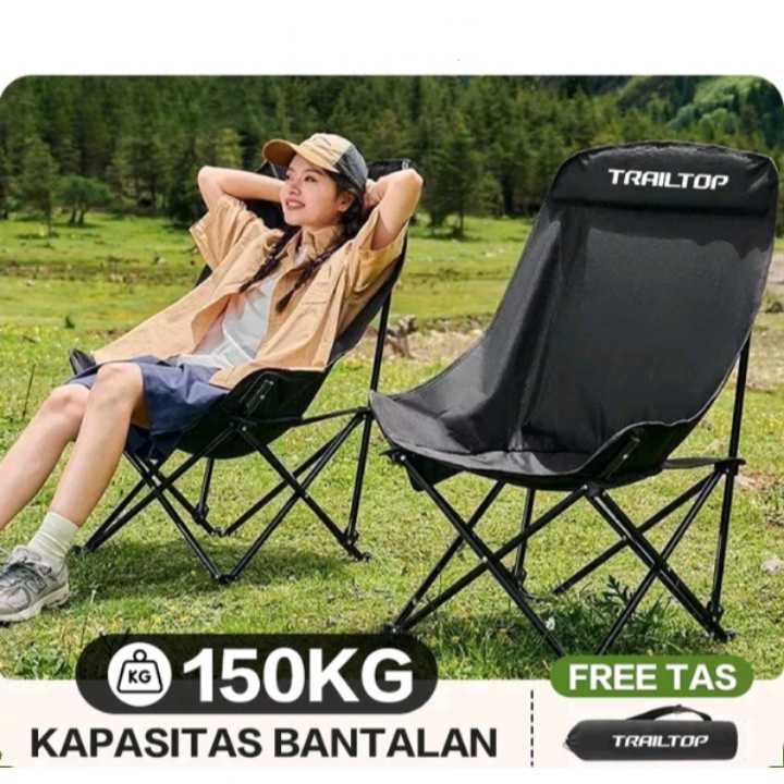 Kursi lipat besar kursi lipat outdoor sandaran tinggi kursi lipat santai kursi lipat pantai