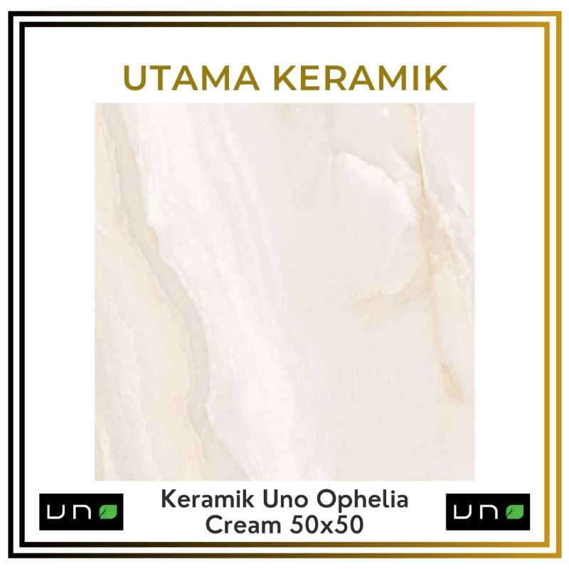 Keramik uno 50x50 ophelia cream kw 1 - Keramik lantai cream