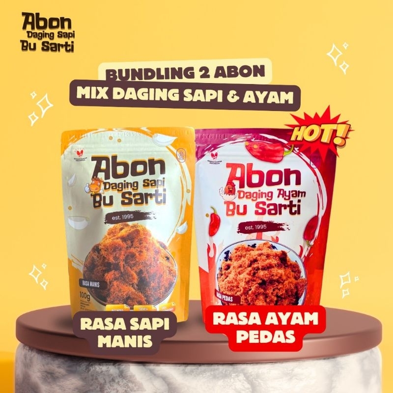 

[PREMIUM PACKAGING] - Abon Sapi dan Ayam Bu Sarti - Manis dan Pedas