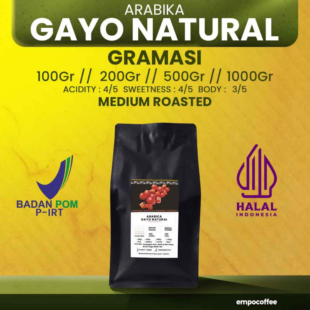 

Biji Kopi Bubuk Arabika Gayo Natural Aceh Sumatra Arabica Coffee Bean