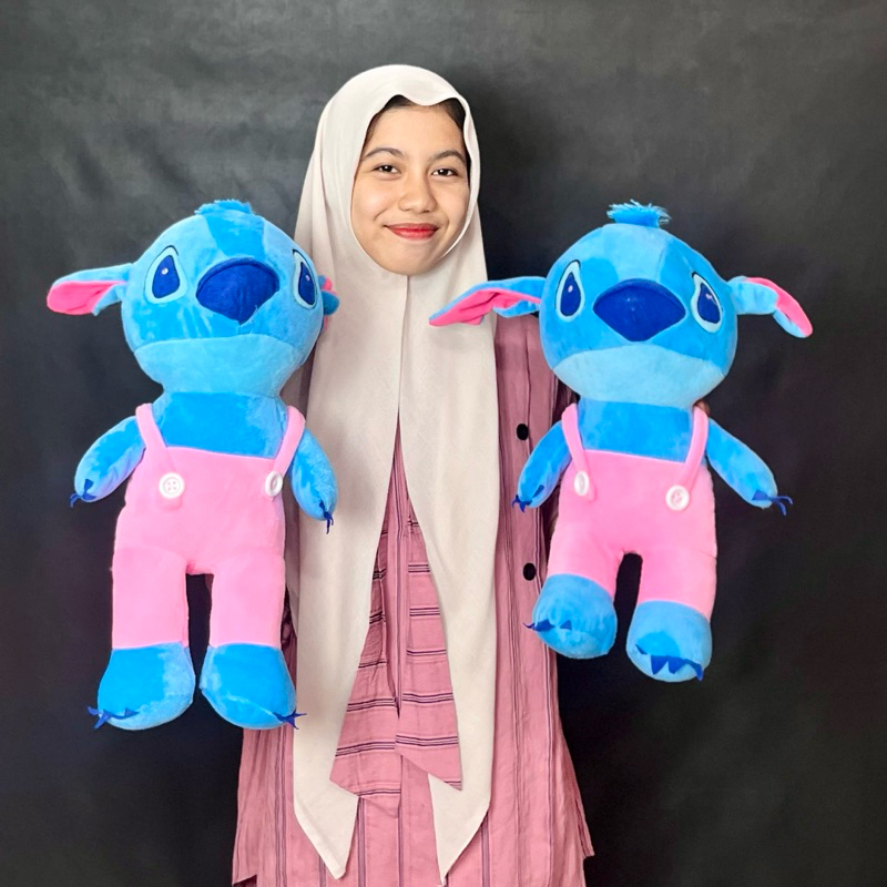 Boneka Stitch jojon lucu boneka stitch berdiri, boneka loli Stitch besar boneka stitch telinga panja