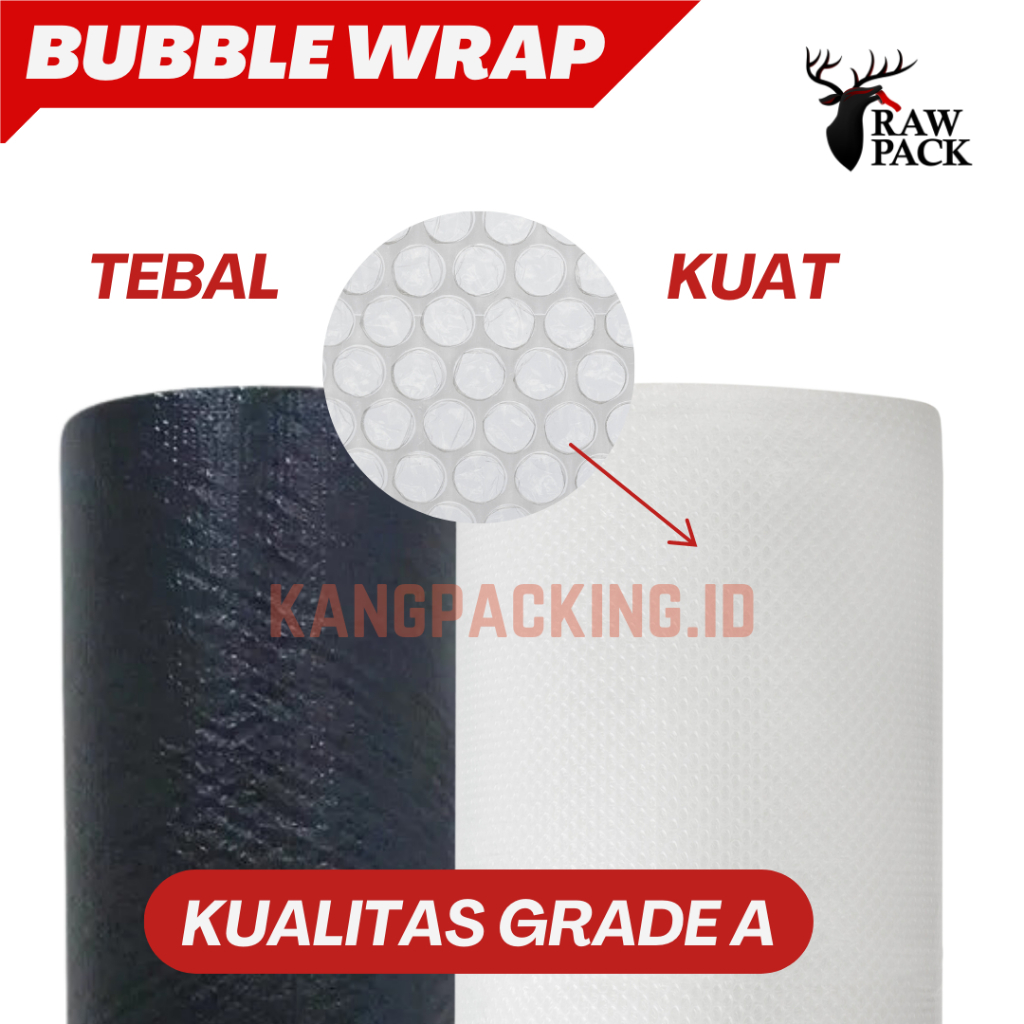 

Bubble Wrap Premium Termurah di Bogor per/roll 125 cm x 50 Meter Hitam & Bening 2,3 Kg KUALITAS GRADE-A