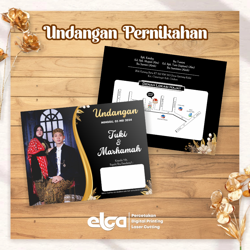 [PREMIUM] UNDANGAN PERNIKAHAN FOTO PREWEDDING MODERN  [ ELC-0002 ]