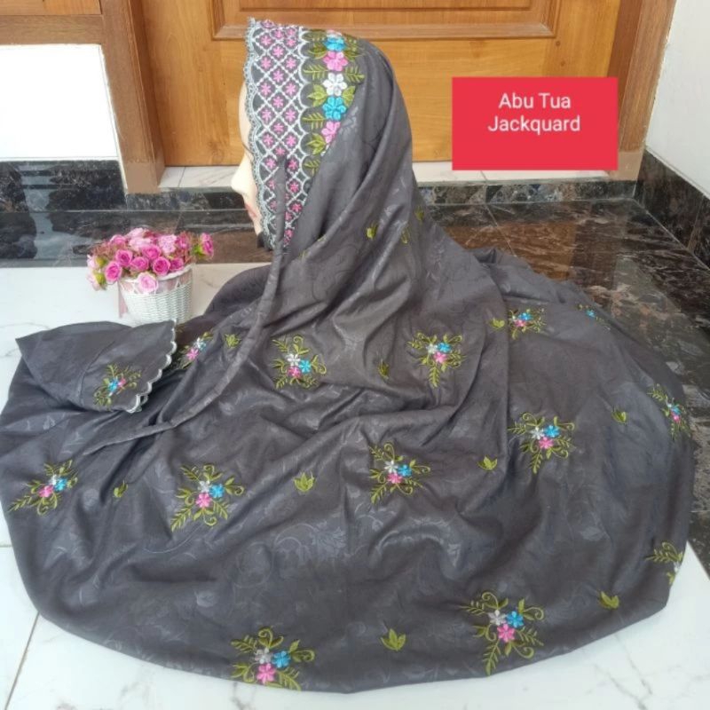 MUKENA BORDIR TERUSAN KATUN JACQUARD