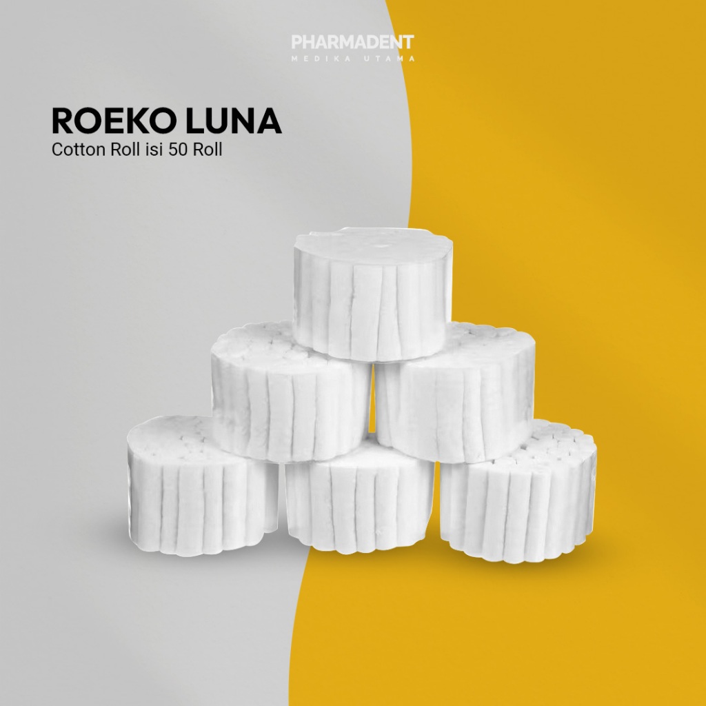 Coltene Roeko Luna Cotton Roll isi 50 Stik Cotton Roll [Jual 1 Roll]