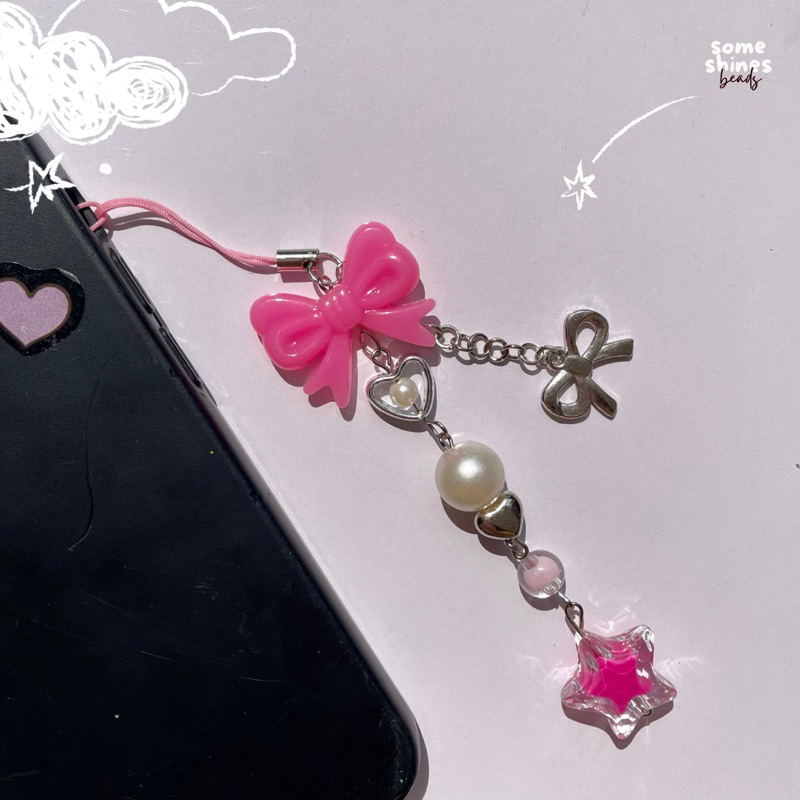 Gantungan HP / Lanyard HP estetik / Phone Strap Beads / Tali HP / Strap HP Blackpink / Gantungan Kam