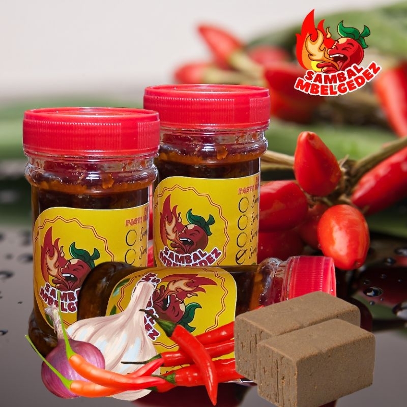 

Sambal Terasi Mbelgedez ukuran 150ml