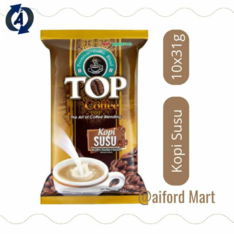 

TOP Coffee Kopi Susu 3in1 Instan Kemasan 31g 10 Sachet