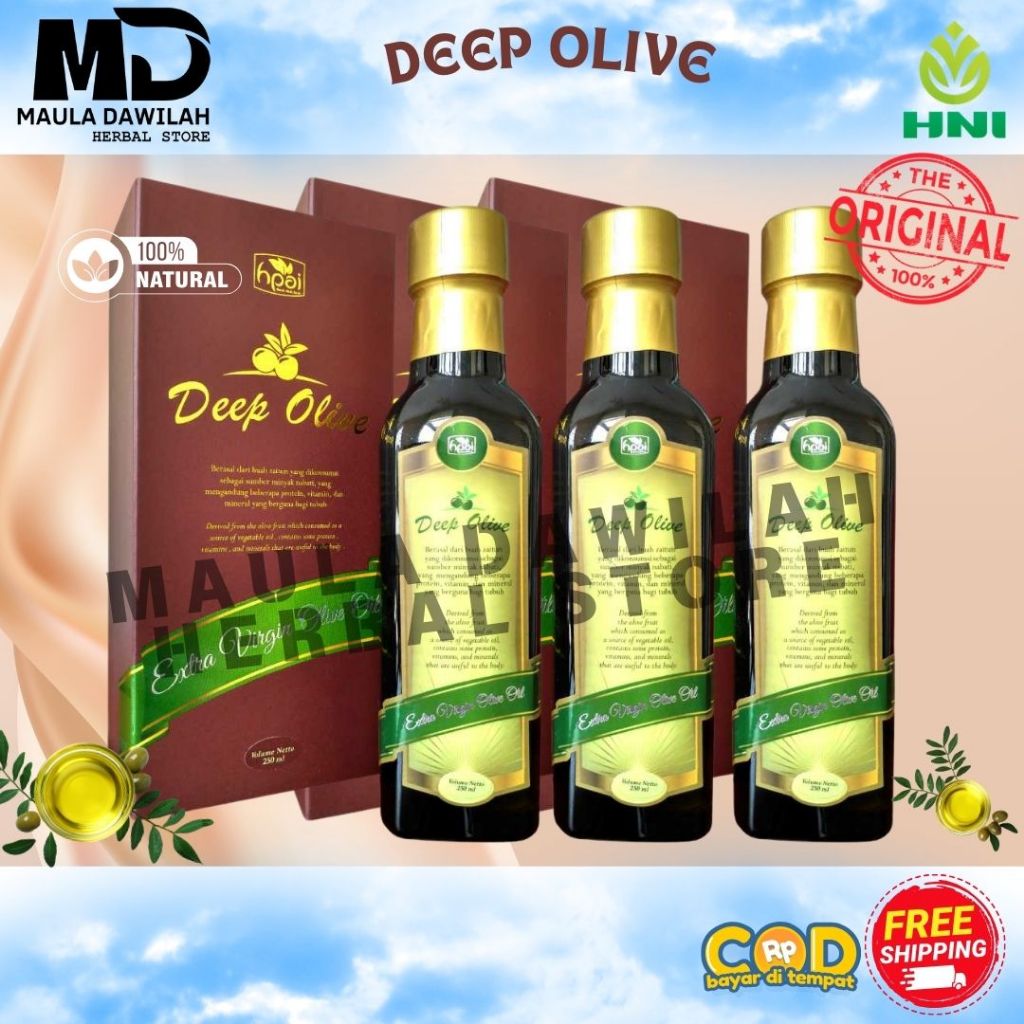 [KEMASAN BARU]MINYAK ZAITUN DEEP OLIVE | DEEP OLIVE OIL HNI HPAI READY STOCK | 250ML - ORIGINAL HNI 