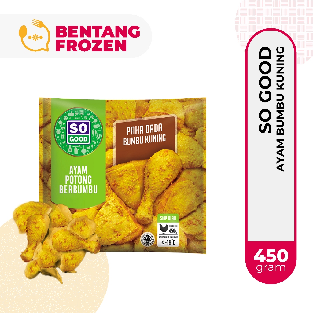 

So Good Ayam Bumbu Kuning 450gr / Ayam Potong Berbumbu