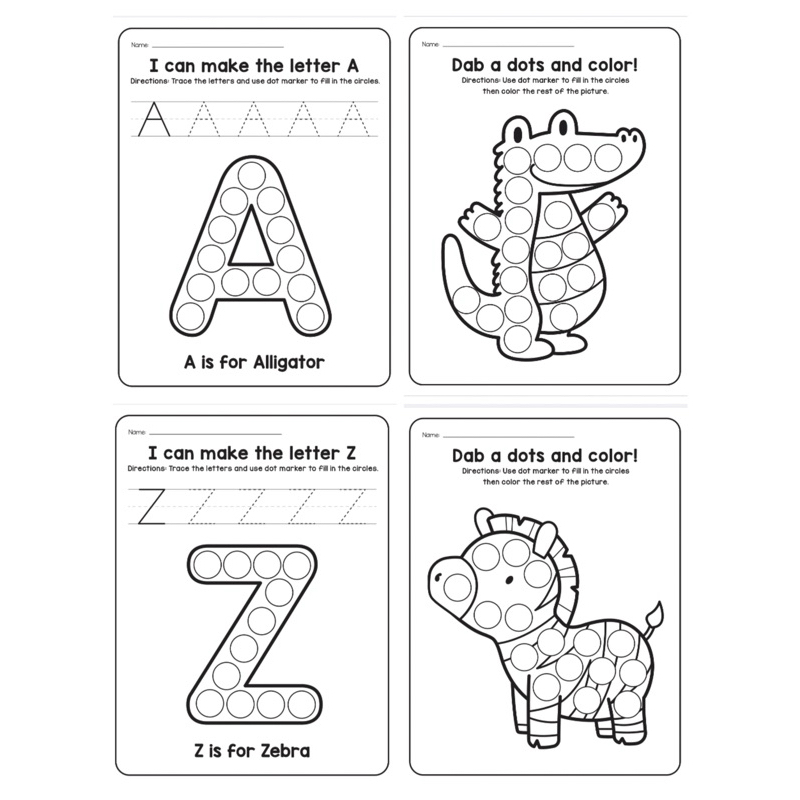 

PRINTABLE WORKSHEET (file PDF) Untuk anak TK. A-Z worksheet