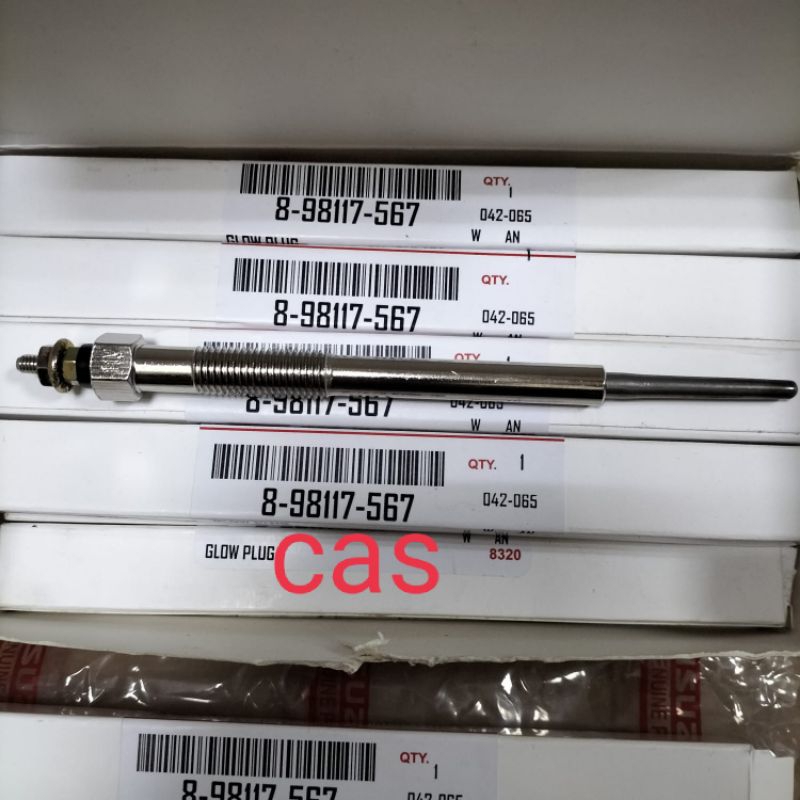busi pemanas glow plug D-Max dmax d max new 4jh1 8-98117-567 ORI import