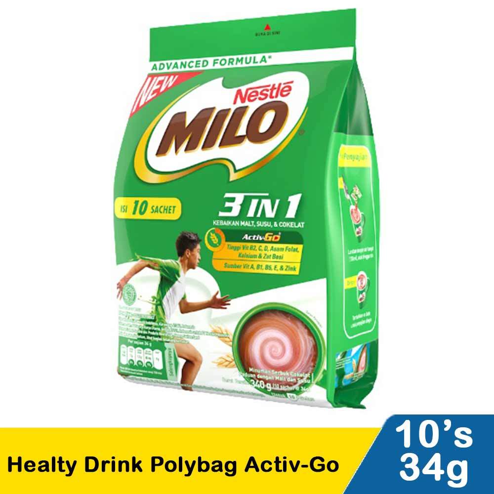 

milo 3 in 1 serbuk coklat active go 10x34gr