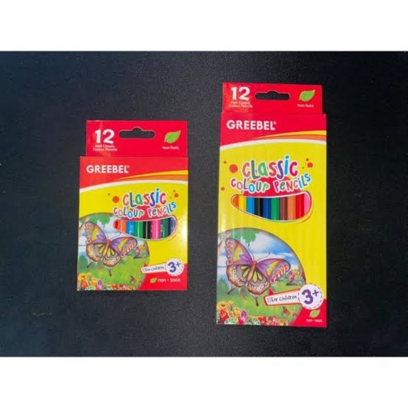 

Pensil Warna Greebel 12 warna PANJANG PENDEK