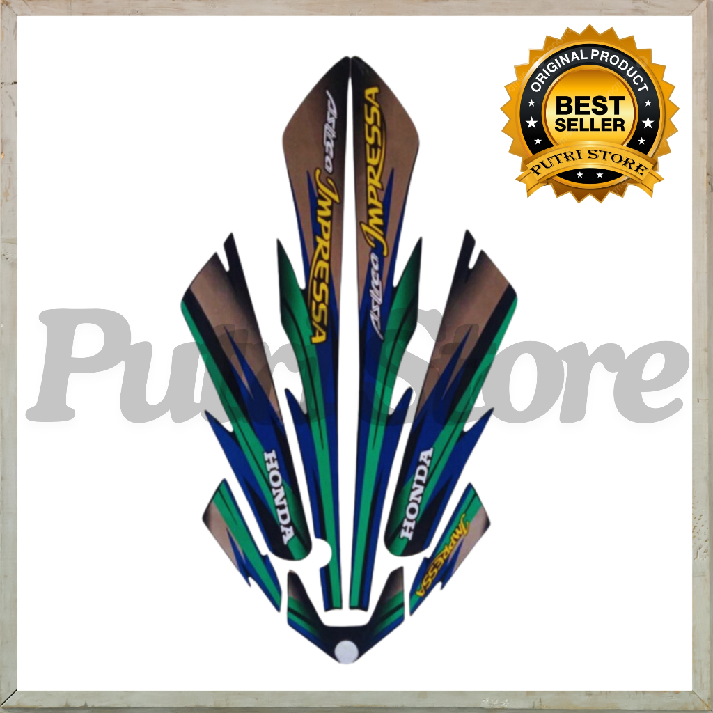 Sticker Striping Motor Honda Astrea Impressa 1998 Hijau List Body Motor Astrea Impressa
