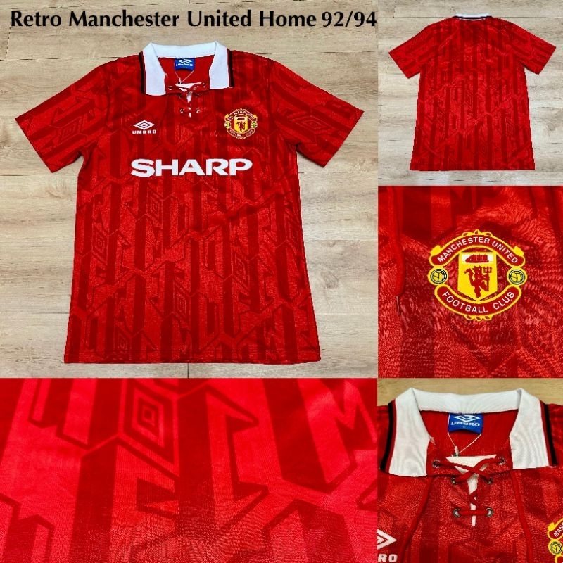 Baju Jersey Retro MU Home 1992-94 / Jersey Retro Klasik MU Termurah / Jersey Bola Grade Ori / Jersey