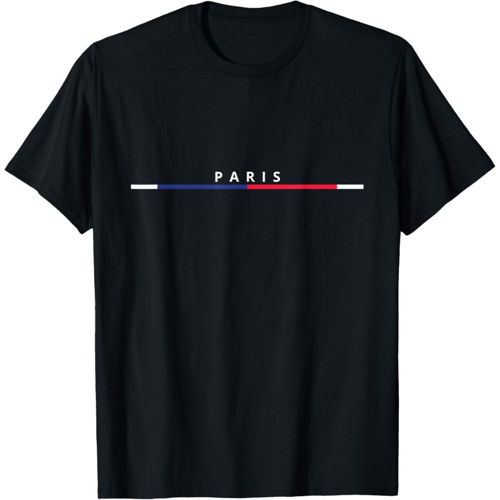 Baju Kaos Dewasa Paris France Flag Souvenirs Events Paris City of Love France T-Shirt Pakaian Fashio