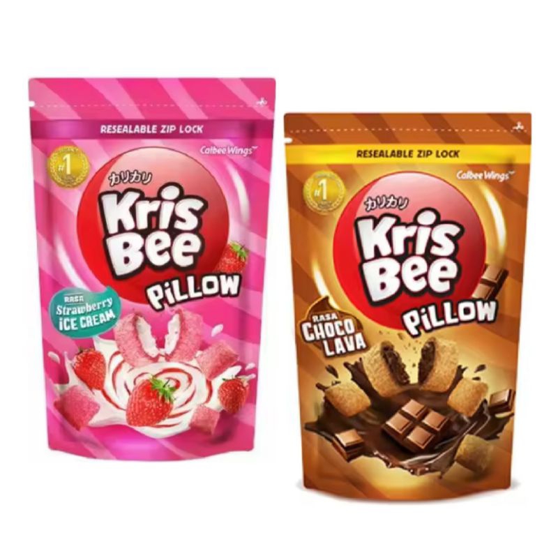 

Krisbee Pillow 100g snack Chocolava strawberry ice cream