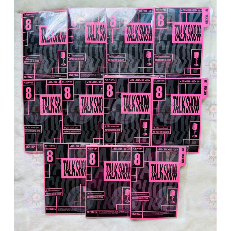 FULLSET & SHARING BPTG TALK SHOW PHOTOCARD COLLECTION JISOO JENNIE ROSE LISA ~ BLACKPINK THE GAME